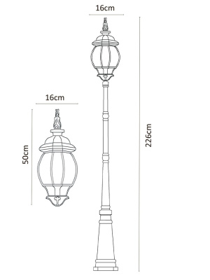 Парковый светильник Arte Lamp ATLANTA