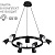 8237/9 COMFI LN25 210 черный, металл Светильник подвесной GU10 LED 9*7W 220V ILMINA
