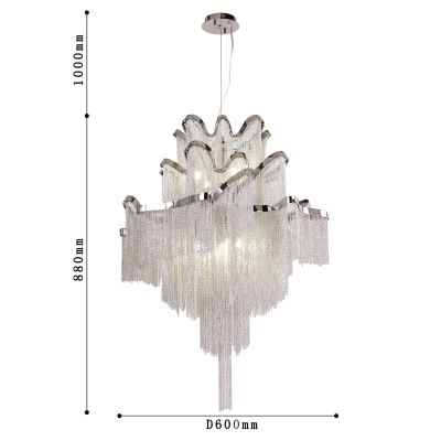 1156-8P, подвесная люстра, D600xH880/1880, 8xE14x40W, excluded