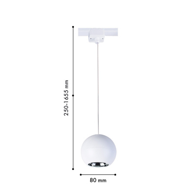 4228-1P, трековый светильник, D80xH1650, LEDx8W, 42V, 400LM, 3000-6000K, CRI>90, included