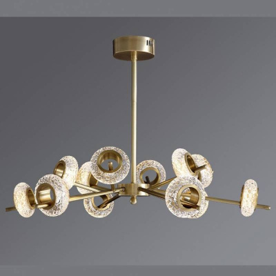 4664/10-80W-Gl Люстра светодиодная потолочная золото