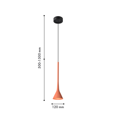 4409-1P, подвес, D120xH500/1500, LEDx6W, 525LM, 4000K, IP20, included