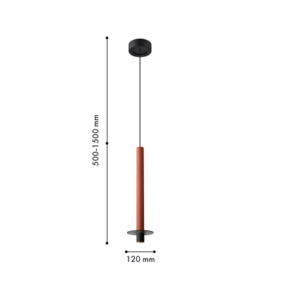 4405-1P, подвес, D120xH500/1500, LEDx6W, 525LM, 4000K, IP20, included