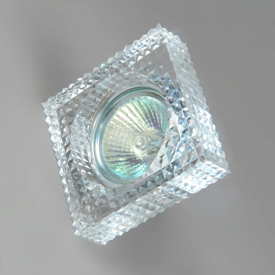 1076SQ-MR16-5.3-Cl Светильник точеный прозрачный от интернет магазина Elvan.ru