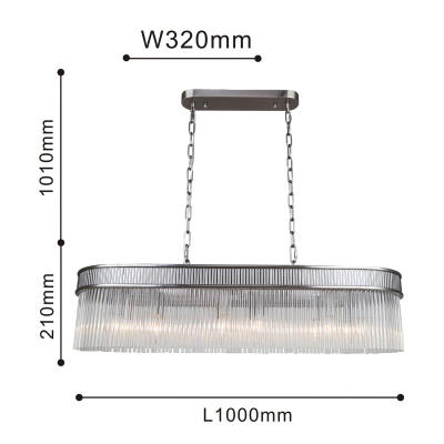 4201-12P, подвесная люстра, L1000xW320xH380/1220, 12xE14x40W, excluded