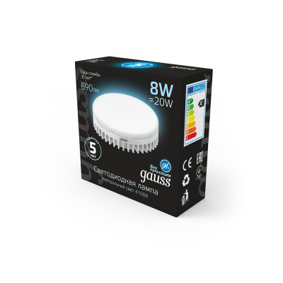 Светодиодная лампа Gauss Таблетка 8W 690Lm 4100K GX53 108008208