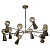 10046/10 Gold Люстра на штанге LOFT IT Halley