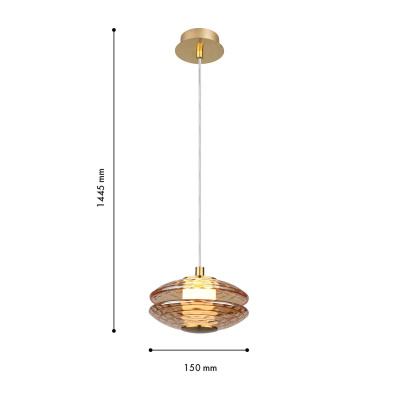 4641-1P, подвес, D150xH245/1445, LEDx6W, 630LM, 4000K, included