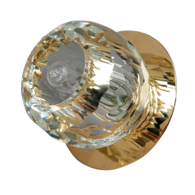 1023-GY-5.3-Gl-Cl Светильник точечный прозрачный-золото от интернет магазина Elvan.ru