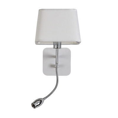 1687-2W, настенный светильник, D215xW180xH460, 1xE14x40W, excluded + 1xLEDx1W, 80LM, 4000K, included, switch