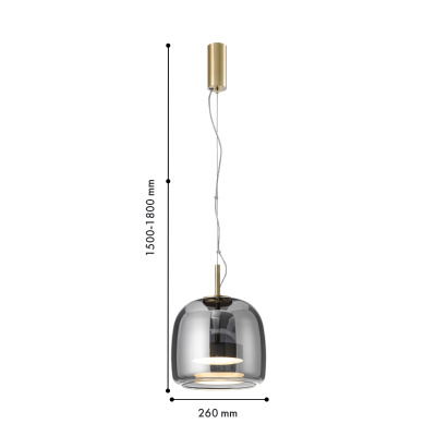 4234-1P, подвес, D260xH460/1800, LEDx12W, 1300LM, 4000K, included