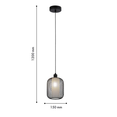 4602-1P, подвес, D150xH205/1200, 1xE14x60W, excluded
