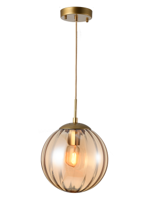 9932-1хE27-BrAmb Подвес бронза