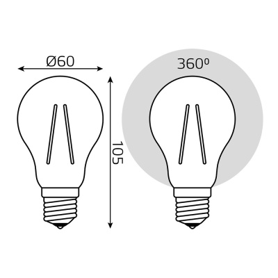 Светодиодная лампа Gauss A60 18W 1650Lm 4100K E27 102902218