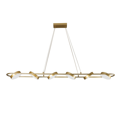 4677-6P, подвесная люстра, L1490xW190xH145/1200, LEDx90W, 3100LM, 3000-6000K, IP20, included, remote control