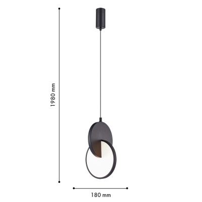 4606-1P, подвес, L180xW170xH405/1980, LEDx7W, 910LM, 3000K, included