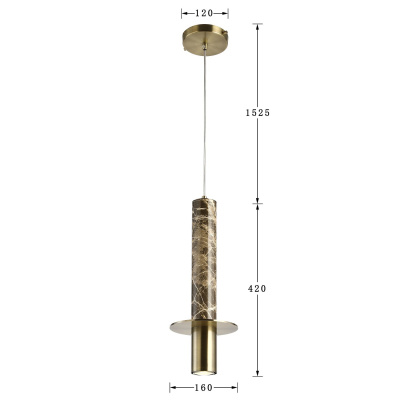 2747-1P, подвес, D160xH420/1945, 1xGU10LEDx5W, 400LM, 3000K, included
