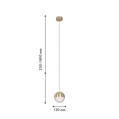 4370-1P, подвес, D120xH250/1800, LEDx5W, 350LM, 4000K, CRI>90, included