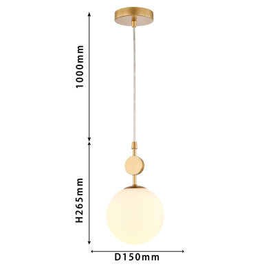 2928-1P, подвес, D150xH265/1310, 1xE14x40W, excluded
