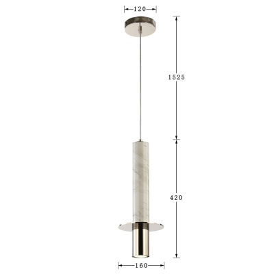 2748-1P, подвес, D160xH420/1945, 1xGU10LEDx5W, 400LM, 3000K, included