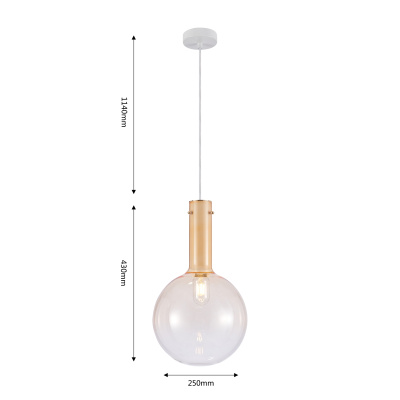 4102-1P, подвес, D250xH470/1630, 1xE27x60W, excluded