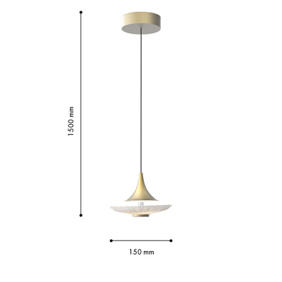 4657-1P, подвес, D150xH1500, LEDx6W, 420LM, 4000K, included