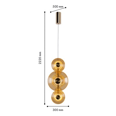 4571-6P, подвес, L300xW200xH2220, LEDx33W, 2300LM, 4000K, included