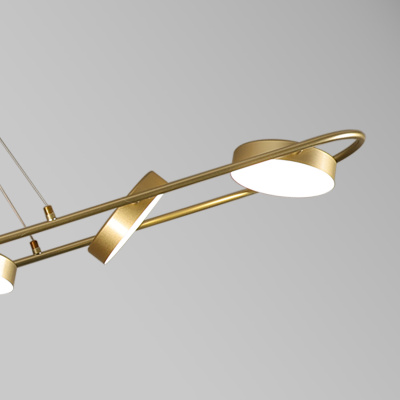 4677-6P, подвесная люстра, L1490xW190xH145/1200, LEDx90W, 3100LM, 3000-6000K, IP20, included, remote control