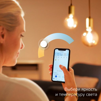 Светодиодная лампа Gauss SMART HOME ST64 6,5W 720Lm 2000-5500K E27 1310112