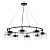 8232/8 COMFI LN25 193 черный/прозрачный, металл/стекло Светильник подвесной LED GX70 8*10W 220V NATALINA