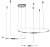 Светильник ZORTES RINGOLIGHT ZRS.33322.75F, Мощность - 75Вт, Тип лампы: LED, В - 1500мм / Ш - ø200/ø400/ø600мм