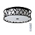 7700/60L AVRA LED SN 056 Светильник металл/ткань/стекло/белый/черный LED 60Вт 3000-6000K D600 IP20 пульт ДУ FABIANA