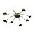 3096-8P, потолочная люстра, D920xH270, LEDx4W + 4xLEDx7W + 4xLEDx5W + 4xLEDx3W, 3394LM, 4000K, included