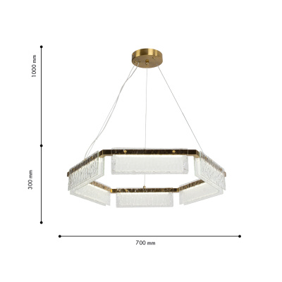 4518-6P, подвесная люстра, D700xH300/1000, 6xLEDx5W, 2400LM, 4000K, included