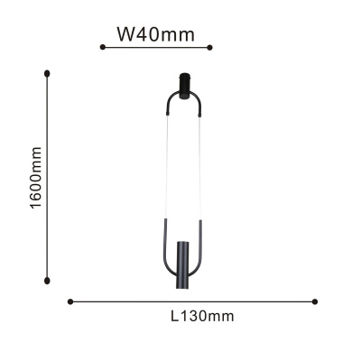 4191-1P, подвес, L130xW40xH500/1600, LEDx3W, 255LM, 4000K, included