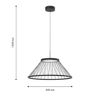 4633-6P, подвес, D600xH400/1500, LEDx16W, 600LM, 4000K, included
