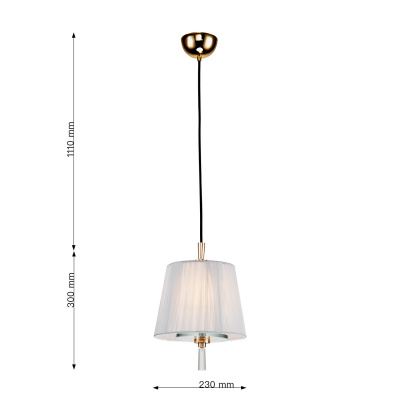 2690-1P, подвес, D230xH300/1410, 1xE14x40W, excluded