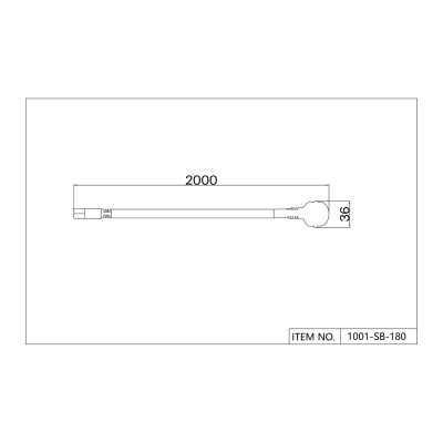 1001-SB-180, сетевой шнур, L2000xW36, IP20