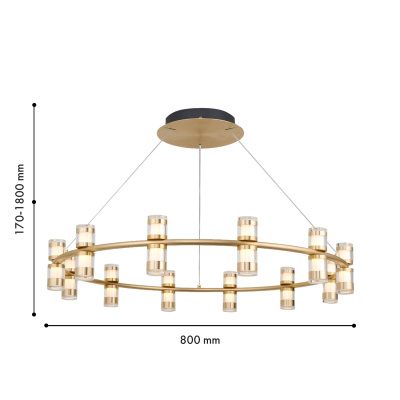 4323-12P, подвесная люстра, D800xH170/1800, 12xLEDx3W, 2880LM, 4000K, included