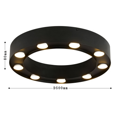 3007-9U, потолочная люстра, D500xH80, 9xGU10LEDx5W, excluded