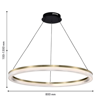 4400-8P, подвесная люстра, D800xH100/1500, LEDx42W, 3675LM, 4000K, IP20, included