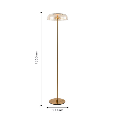 4258-1F, напольный светильник, D300xH1350, LEDx6.6W, 720LM, 4000K, included, switch