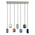 5053/7A PENDANT ODL24 447 цвет слонов.кости/мультиколор/металл Подвес GU10 LED 7*4W OVALI