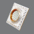 6121SQ-GU-10-Wh-Gl Светильник точечный белый-золотой от интернет магазина Elvan.ru