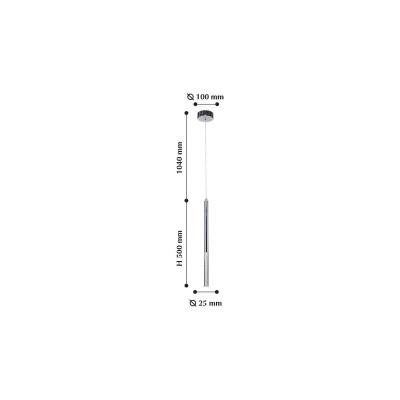 2209-1P, подвес, D100xH500/1540, LEDx2W, 150LM, 4000K, included