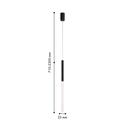 4309-1P, подвес, D25xH710/2300, LEDx7W, 320LM, 4000K, CRI>90, included