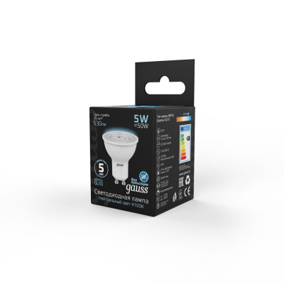 Светодиодная лампа Gauss Софит 5W 530Lm 4100K GU10 101506205