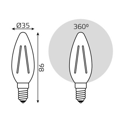 Светодиодная лампа Gauss Свеча 13W 1150Lm 4100K E14 103801213