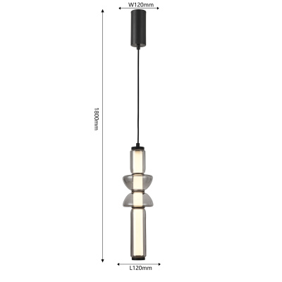 4456-1P, подвес, D120xH690/1080, LEDx24W, 3120LM, 4000K, included