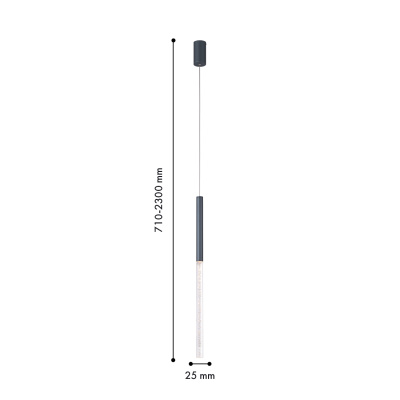 4310-1P, подвес, D25xH710/2300, LEDx7W, 320LM, 4000K, CRI>90, included